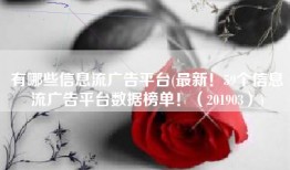 有哪些信息流广告平台(最新！59个信息流广告平台数据榜单！（201903）)