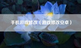 手机游戏修改（游戏修改安卓）