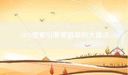 2018搜索引擎营销案例大盘点