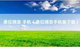 泰拉瑞亚 手机（泰拉瑞亚手机版下载）