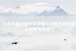 小米手机内存在哪里看（小米手机内存在哪里看内容）