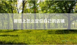 微信上怎么定位自己的店铺