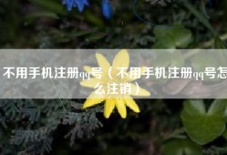 不用手机注册qq号（不用手机注册qq号怎么注销）