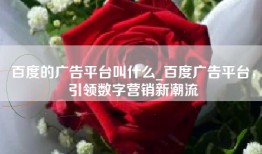 百度的广告平台叫什么_百度广告平台，引领数字营销新潮流