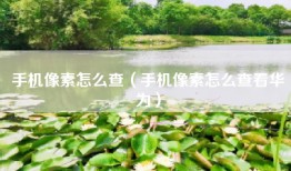 手机像素怎么查（手机像素怎么查看华为）