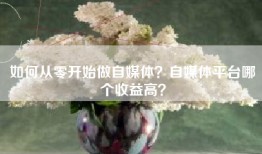 如何从零开始做自媒体？自媒体平台哪个收益高？