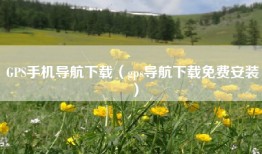 GPS手机导航下载（gps导航下载免费安装）