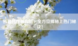 抖音热搜榜攻略：全方位揭秘上热门秘诀！