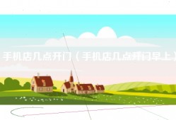 手机店几点开门（手机店几点开门早上）