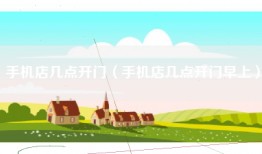 手机店几点开门（手机店几点开门早上）