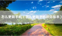 怎么更新手机（怎么更新手机微信版本）