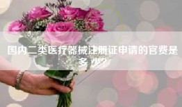 国内二类医疗器械注册证申请的官费是多 少？