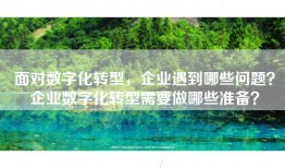 面对数字化转型，企业遇到哪些问题？企业数字化转型需要做哪些准备？