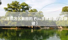 vivo手机怎么截图的（vivo手机截图的快捷键）