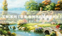 苹果x系列（苹果x系列各机型参数对比）