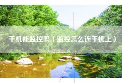 手机能监控吗（监控怎么连手机上）