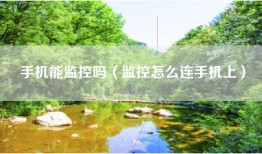 手机能监控吗（监控怎么连手机上）