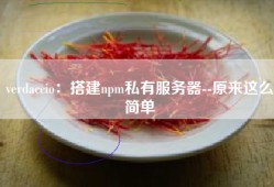 verdaccio：搭建npm私有服务器--原来这么简单