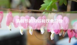 清明节的习俗和饮食习惯