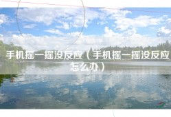 手机摇一摇没反应（手机摇一摇没反应怎么办）