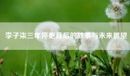 李子柒三年停更背后的故事与未来展望