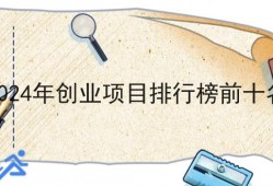 2024年创业项目排行榜前十名
