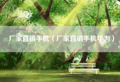 厂家直销手机（厂家直销手机华为）