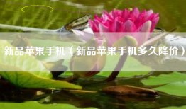 新品苹果手机（新品苹果手机多久降价）