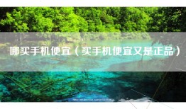 哪买手机便宜（买手机便宜又是正品）