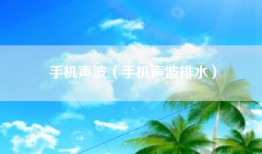 手机声波（手机声波排水）