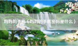 妈妈的手机（妈妈的手机密码是什么）
