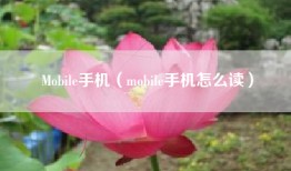 Mobile手机(mobile手机怎么读)