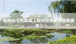 如何给手机换屏（如何给手机换屏幕视频）