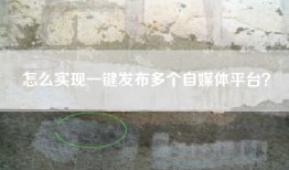 怎么实现一键发布多个自媒体平台？