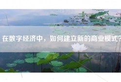 在数字经济中，如何建立新的商业模式？