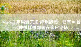 DeepSeek布局受关注 神州数码：已有300台一体机样机部署在客户现场