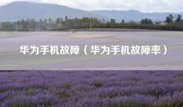 华为手机故障（华为手机故障率）