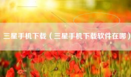 三星手机下载（三星手机下载软件在哪）