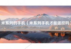 米系列的手机（米系列手机才能遥控吗）