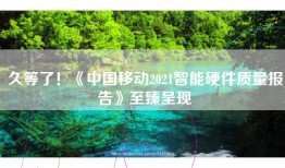 久等了！《中国移动2021智能硬件质量报告》至臻呈现