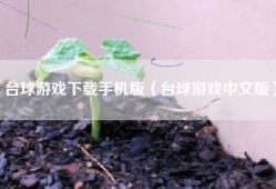 台球游戏下载手机版（台球游戏中文版）