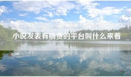 小说发表有稿费的平台叫什么来着
