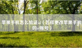 苹果手机怎么验证id（怎样更改苹果手机的id账号）