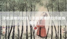 手机清理的软件（手机清理的软件能恢复吗）