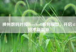 神州数码对接DeepSeek系列模型，开启AI技术新篇章