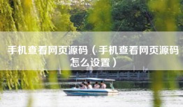 手机查看网页源码（手机查看网页源码怎么设置）