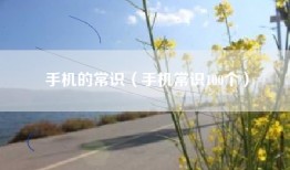 手机的常识（手机常识100个）
