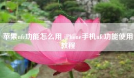 苹果nfc功能怎么用 iPhone手机nfc功能使用教程