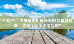 百度推广出价很高但是没有排名和展现量，这是什么原因引起的？