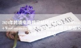 2024年跨境电商独立站搭建流程 WordPress+WooCommerce新手外贸建站教程完整图文 不用shopify建站